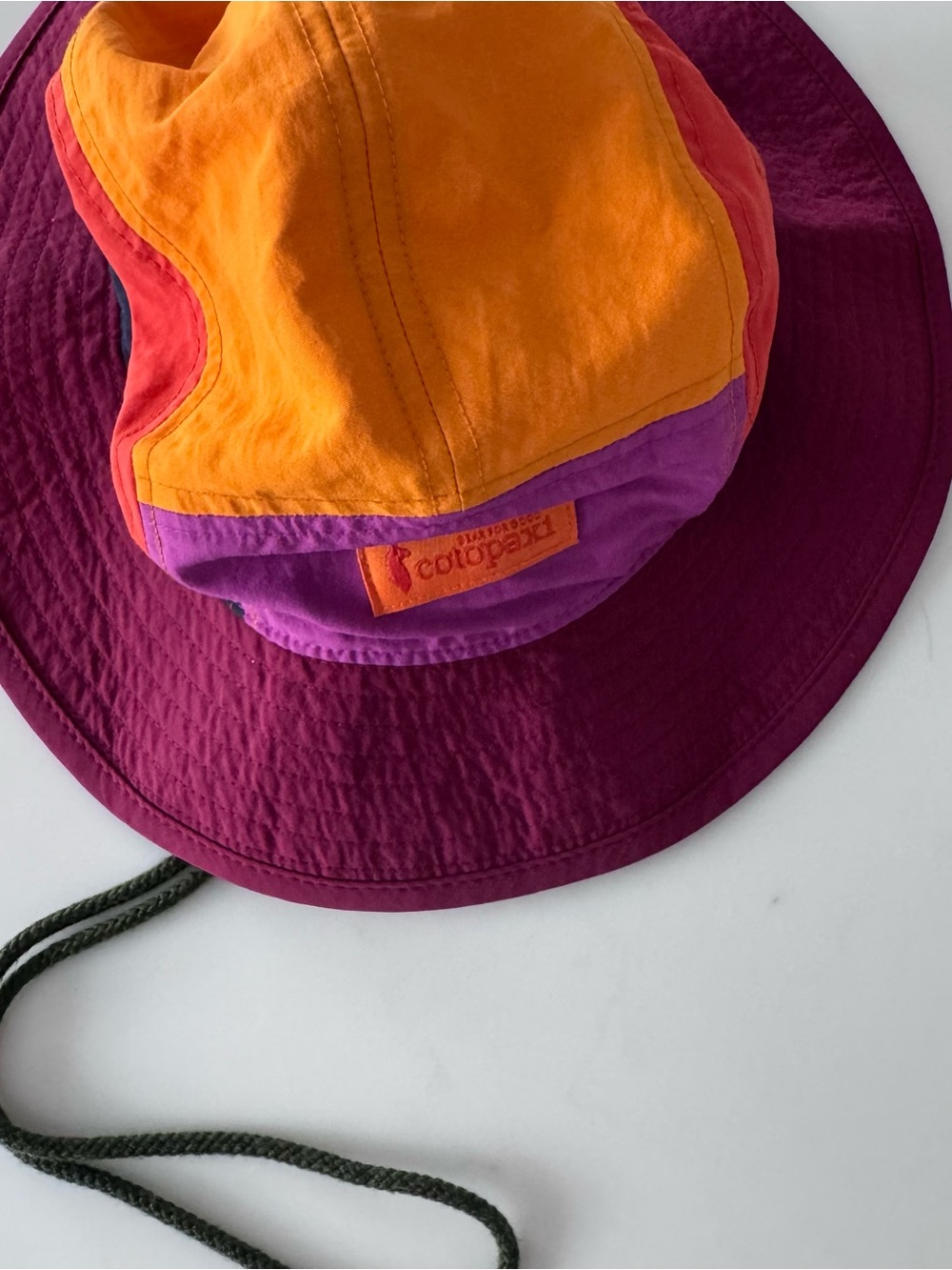 COTOPAXI Kids Sun Hat • Colorblock Tech Bucket Hat w Drawstring